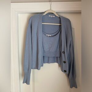 Reformation Varenne Cashmere Tank And Cardi Set